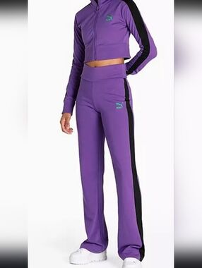 Puma Xxs Lounge/yoga Pant Purple/black